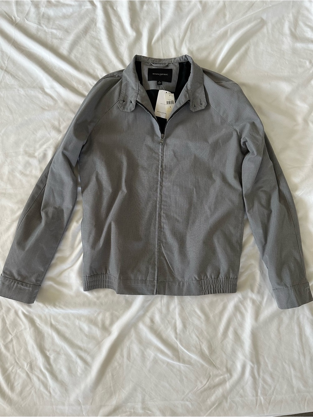 NWT Banana Republic Men's Light Grey Zip Jacket